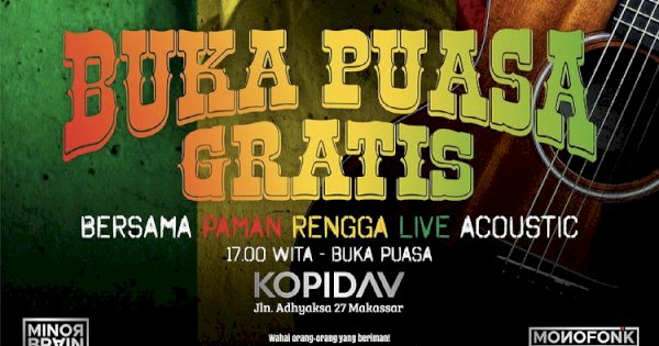 Buka Puasa Gratis Dihibur Paman Rengga, Catat Waktu dan Tempatnya