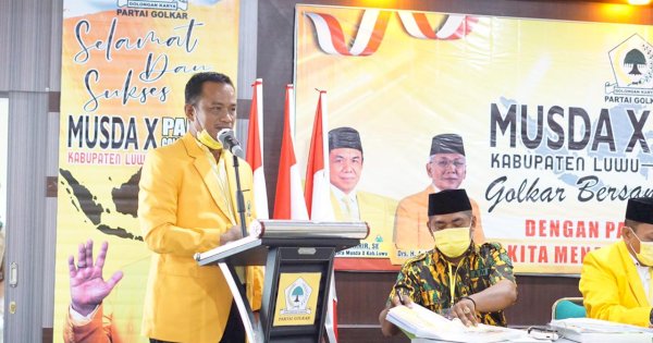 Patahudding Terpilih Aklamasi Pimpin Golkar Luwu