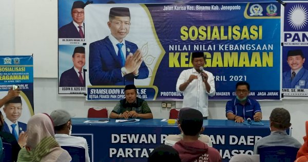 Syamsuddin Karlos Sosialisasi  Nilai Kebangsaan di Jeneponto