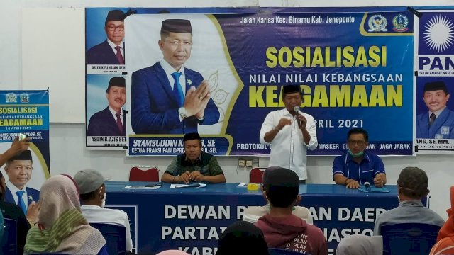 Syamsuddin Karlos Sosialisasi Nilai Kebangsaan di Jeneponto