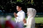 Presiden Jokowi dan Ibu Negara Salat Idulfitri di Istana Bogor