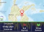 Gempa Bumi 4,4 Magnitudo Guncang Luwu Timur