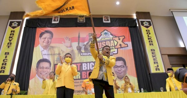 Andi Fahsar Terpilih Lagi, Tiga Periode Pimpin Golkar Bone