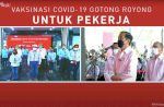 Presiden Jokowi Tinjau Peyuntikan Perdana Vaksin Gotong Royong