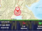 Gempa Bumi 3,8 Magnitudo Terjadi di Mangkutana Luwu Timur