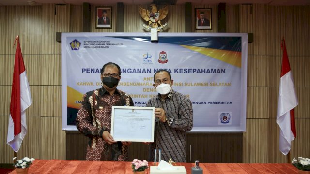 Pemkot Makassar MoU Kanwil DJPb untuk Pendampingan Raih Kembali WTP