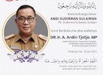 Kadis Pertanian Sulsel A Ardin Tjatjo Meninggal Dunia, Pemprov Berduka