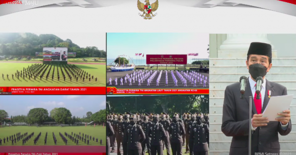 Presiden Jokowi Lantik 700 Perwira TNI-Polri