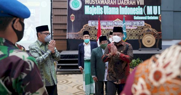 Buka Musda MUI, Plt Gubernur Sulsel Minta Dukungan Syiar Vaksinasi dan Prokes