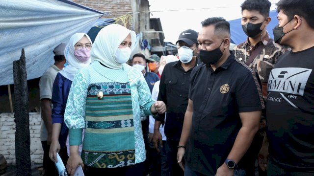 Wawali Fatma Cek Penanganan Korban Kebakaran Kampung Lepping Makassar