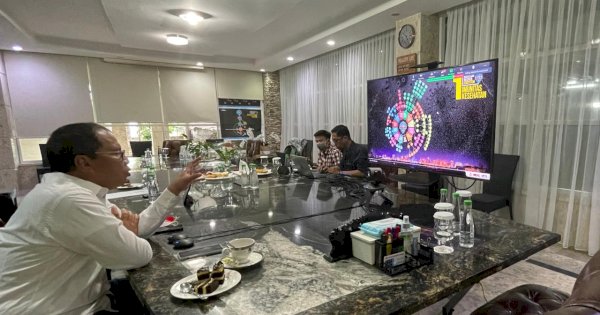 Virtual Bersama Dirjen Otda, Wali Kota Danny Paparkan Konsep Makassar Recover