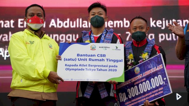 Plt Gubernur Beri Rumah dan Uang Peraih Medali Olimpiade Asal Makassar