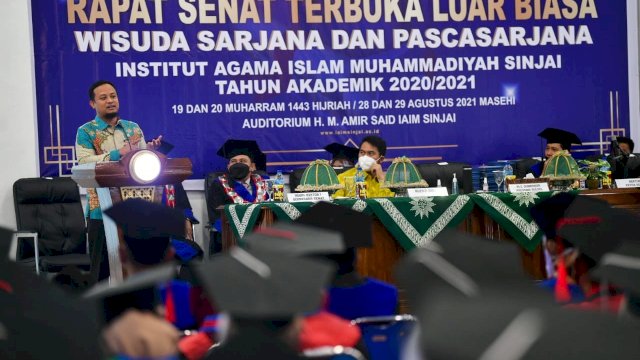 Orasi Ilmiah di Wisuda IAIM Sinjai, Plt Gubernur Sulsel: Ciptakan Lapangan Kerja