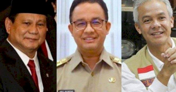 Survei Indikator: Elektabilitas Prabowo 26,2%, Ganjar 20,8%, Anies 15,5%