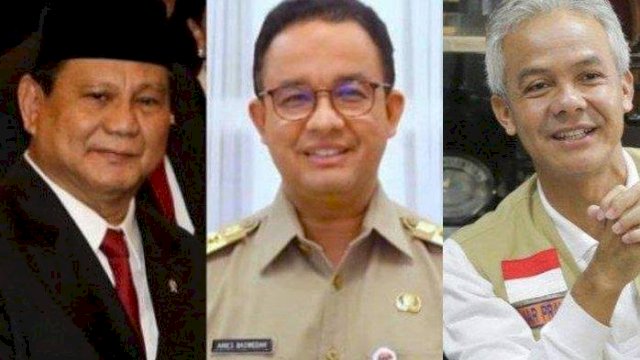 Survei Indikator: Elektabilitas Prabowo 26,2%, Ganjar 20,8%, Anies 15,5%