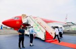 Begini Penampakan Perdana Pesawat Kepresidenan Usai Dicat Merah Putih