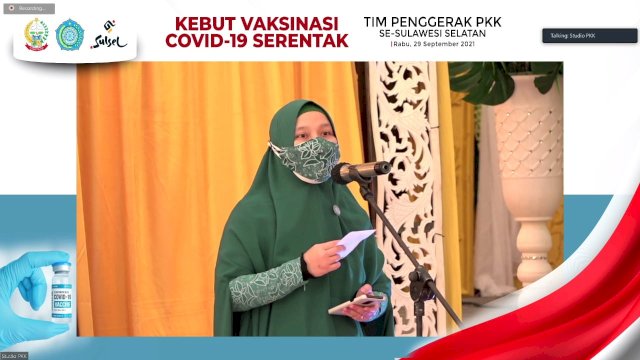 PKK Sulsel Laksanakan Vaksin Serentak 300 Ribu Warga Dalam Sehari