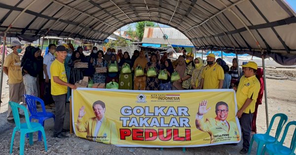 Golkar Takalar Salurkan Bantuan untuk Korban Kebakaran