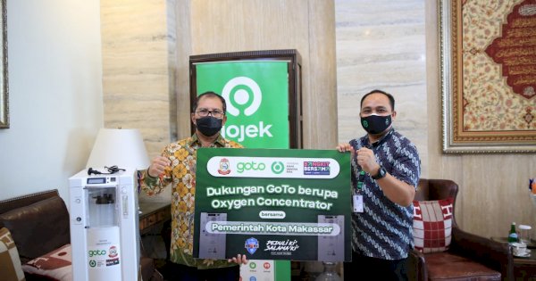 Pemkot Makassar Terima Bantuan 15 Unit Oksigen Konsentrator dari Gojek