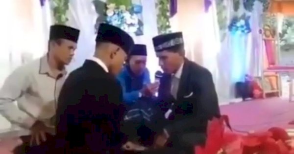 Viral Pengantin Pria Ditendang Mertua Saat Tengah Ijab Kabul