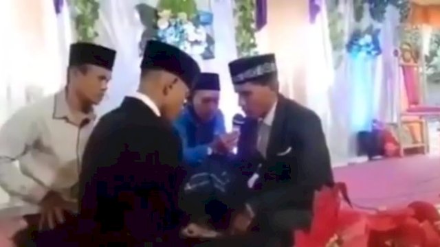 Viral Pengantin Pria Ditendang Mertua Saat Tengah Ijab Kabul