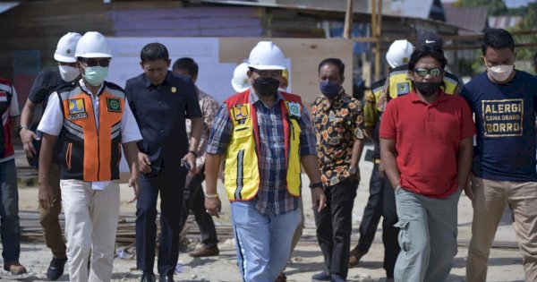 Tinjau Pembangunan Jembatan Radda, Muhammad Fauzi: Progresnya Sesuai Rencana