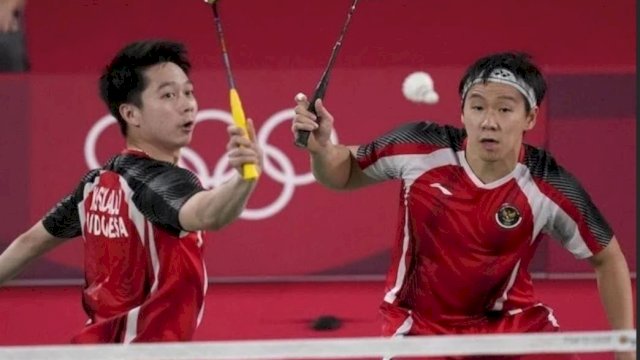 Kevin Sanjaya Sukamuljo/Marcus Fernaldi Gideon (AP Photo)