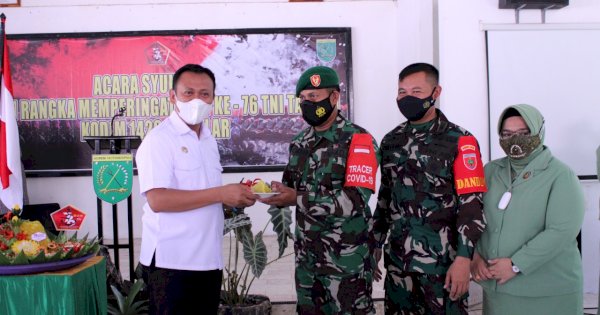 Hadiri HUT ke 76, Bupati Takalar: Peran TNI Sangat Luar Biasa Hadapi Covid 19