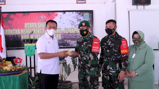 Hadiri HUT ke 76, Bupati Takalar: Peran TNI Sangat Luar Biasa Hadapi Covid 19