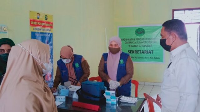 Wabup Pantau Vaksin Anggota dan Keluarga RAPI Takalar