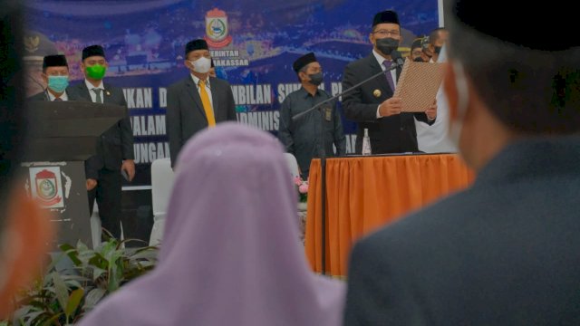 Pimpinan DPRD Makassar Hadiri Pelantikan Pejabat Eselon III Pemkot