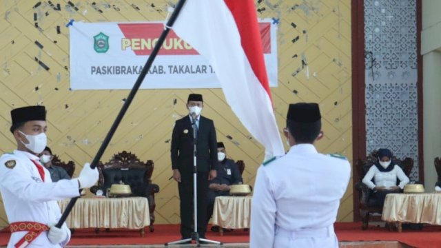 Bupati Takalar Kukuhkan Paskibraka 2021