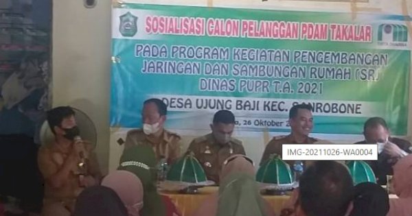 PDAM Kerja Sama Kejari Takalar Sosialisasi Calon Pelanggan di Sanrobone