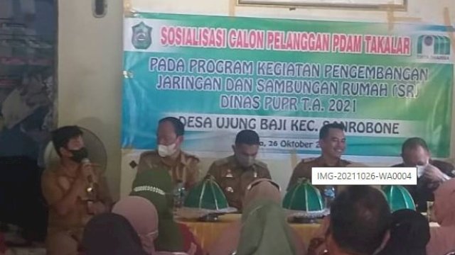 PDAM Kerja Sama Kejari Takalar Sosialisasi Calon Pelanggan di Sanrobone