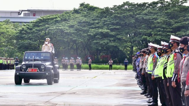 Andi Sudirman Pimpin Apel Gelar Pasukan Operasi Lilin, Ini Aturan Nataru 2021 di Sulsel