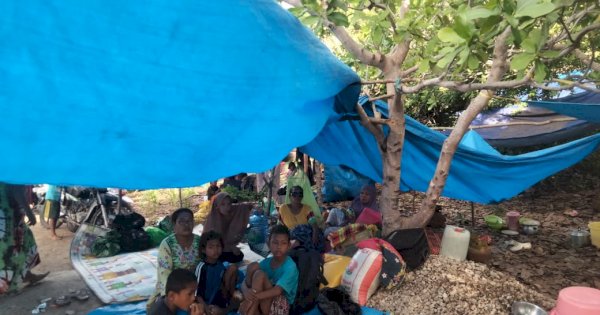 Pasca Gempa NTT, Pengungsi di Selayar Bangun Tenda Darurat di Dataran Tinggi