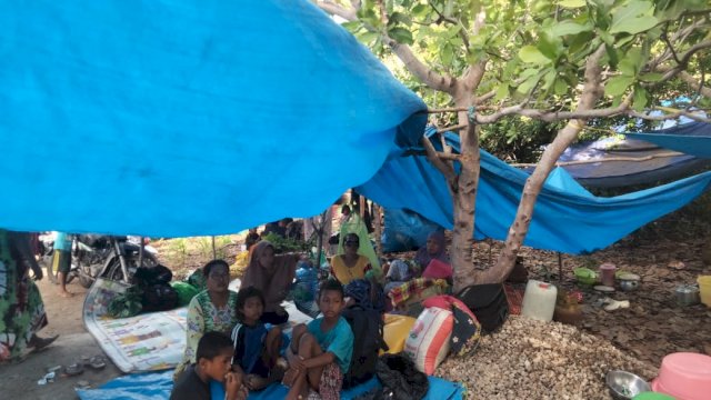 Pasca Gempa NTT, Pengungsi di Selayar Bangun Tenda Darurat di Dataran Tinggi