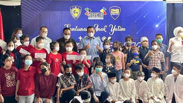 Bamsoet Bersama GERAK BS dan IMI Berikan Santunan Anak Yatim Lintas Agama