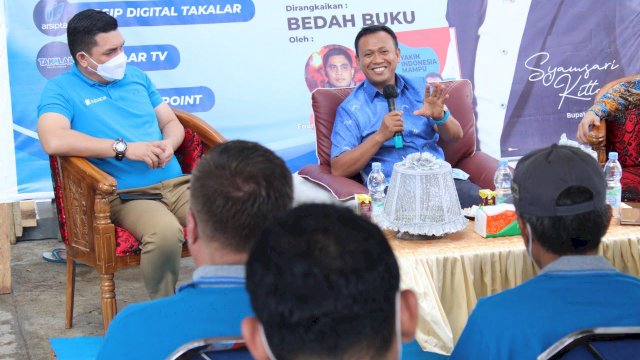 Bupati Takalar, Syamsari Mitra saat launching program berbasis digital di Kabupaten Takalar, Selasa (21/12/2021). (Foto: Pemkab Takalar)