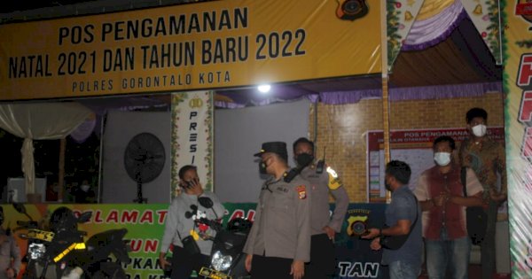 Sambut Nataru, Kapolda Gorontalo Pantau Pos Pengamanan di Kab/Kota