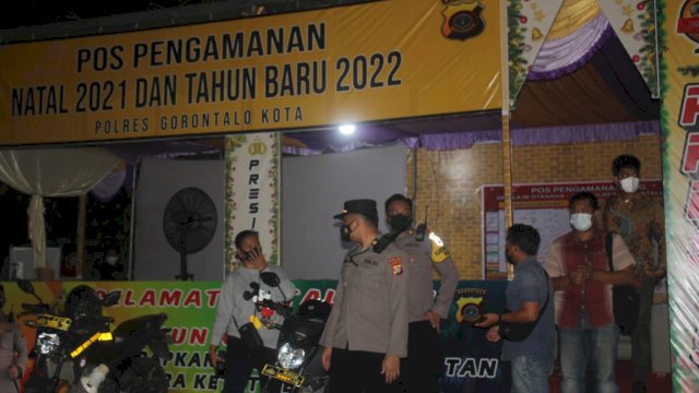 Sambut Nataru, Kapolda Gorontalo Pantau Pos Pengamanan di Kab/Kota