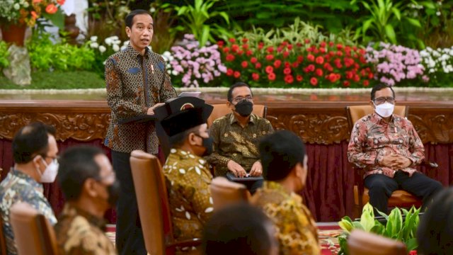 Sambutan Presiden Jokowi pada Peringatan Hari HAM Sedunia Tahun 2021, di Istana Negara, Jakarta, Jumat (10/12/2021). (Foto: Biro Setpres)