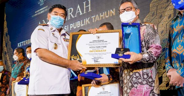 Raih Anugerah Keterbukaan Informasi Publik Sulsel, Parepare Naik Peringkat