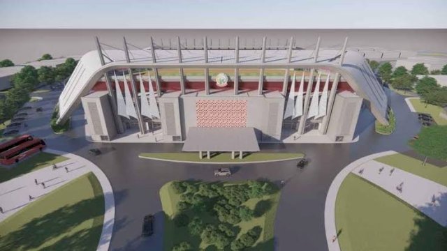 Penampakan desain Stadion Mattoanging.