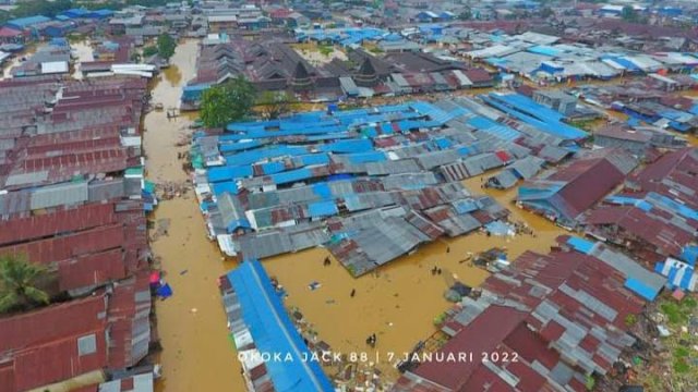 Banjir di Jayapura. (Sumber: Twitter)