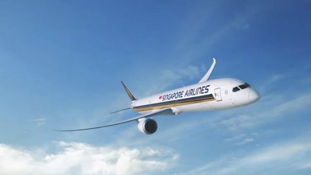 Penampakan Singapore Airline (SIA) saat mengudara yang diunggah oleh Instagram @singaporeairid