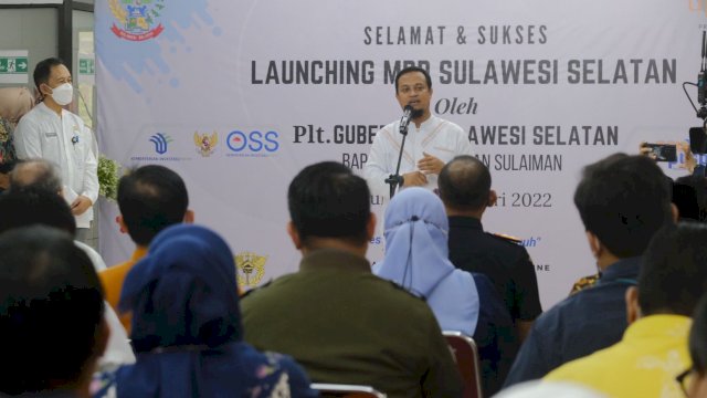 Plt Gubernur Sulsel, Andi Sudirman Sulaiman saat menghadiri salah satu launching beberapa waktu lalu. (foto: Dok Abatanews)