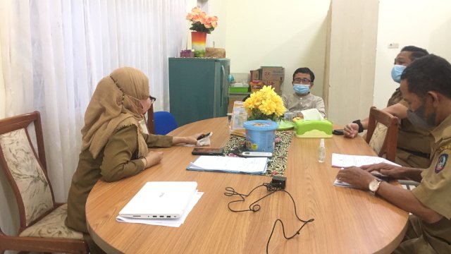 Rapat persiapan pendamping gizi Dinkes Sulsel, Senin (14/2/2022). (Foto: Abatanews/Imam)