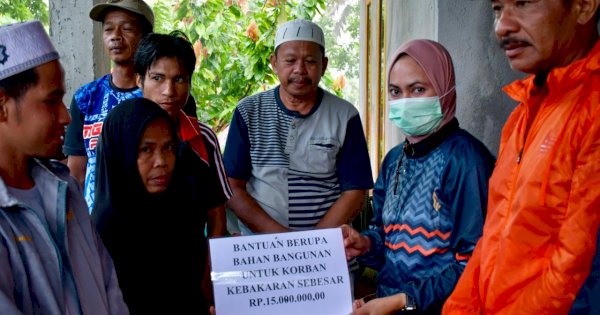 Pemkab Lutra Bantu Korban Kebakaran, 2 Rumah Dibangun Kembali 