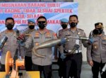 350 Knalpot Bising Dimusnahkan Polrestabes Makassar